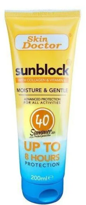 Skin Doctor Sunblock with Collagen & Vitamin E SPF40 - 200ml