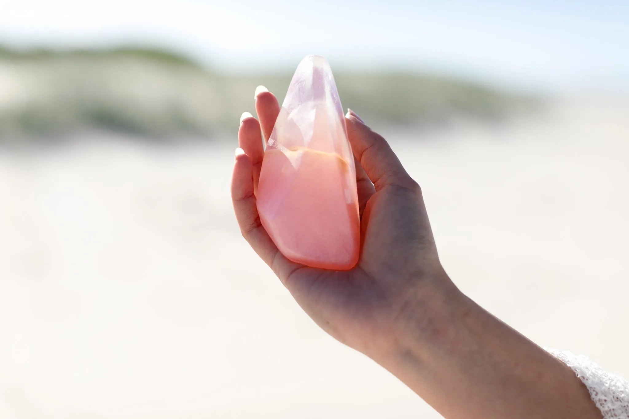 Summer Salt Body Rose Quartz Crystal Soap
