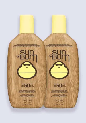 Sun Bum Original SPF 50 Sunscreen Lotion 237ml - 2 Pack Saver