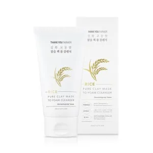 THANK YOU FARMER Rice Pure Clay Mask to Foam Cleanser 150ml