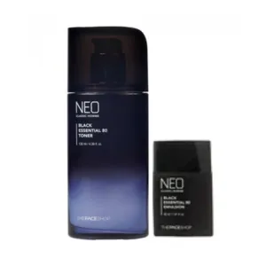 The Face Shop Neo Classic Homme Black Essential Toner 130 ml   toner 30 ml تونر البشرة مع مستحلب حجم ميني من ذا فيس شوب