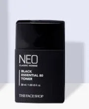 The Face Shop Neo Classic Homme Black Essential Toner 130 ml   toner 30 ml تونر البشرة مع مستحلب حجم ميني من ذا فيس شوب
