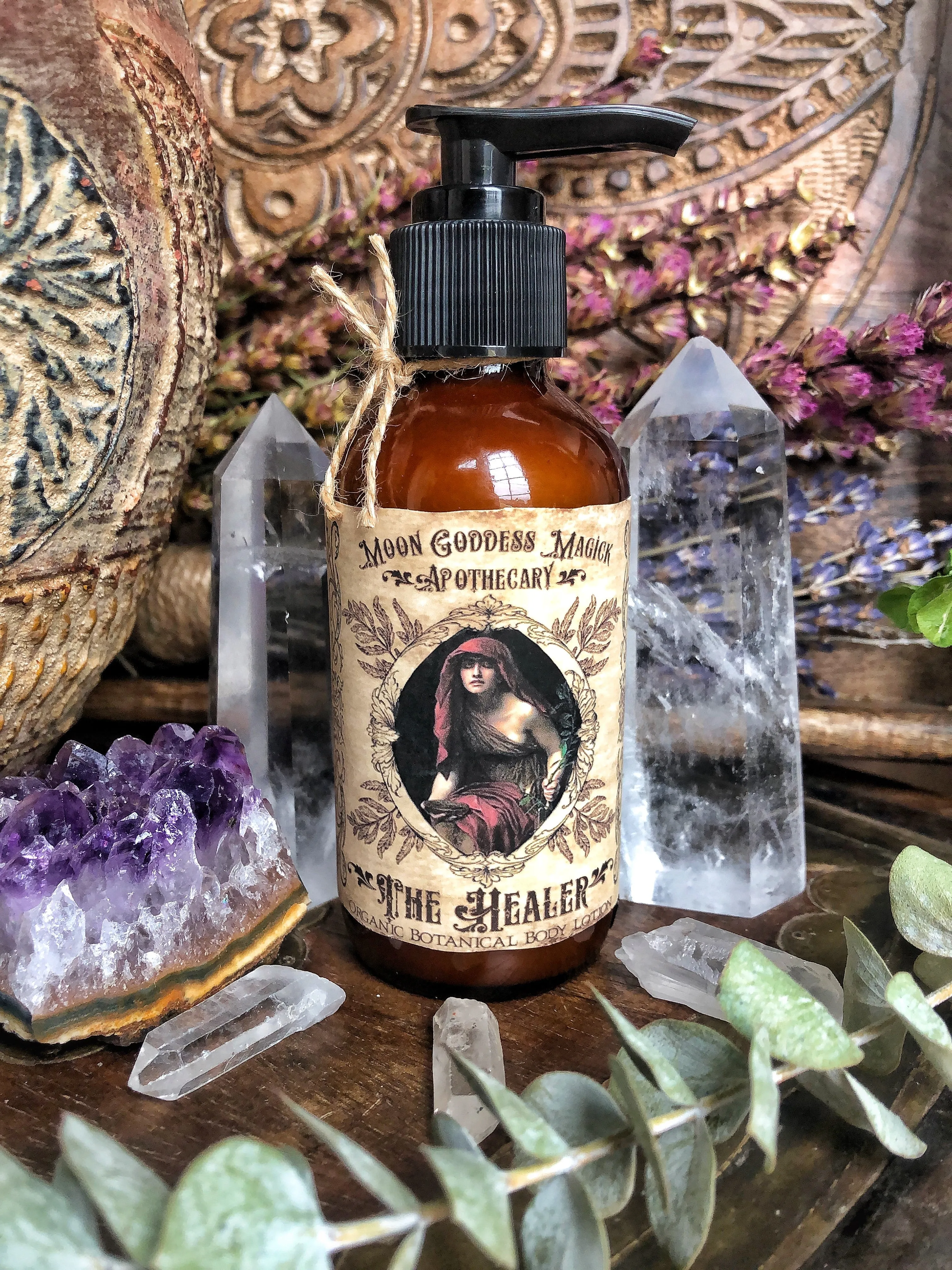 The Healer /// Organic Botanical Body Lotion /// 4oz /// Plant Extracts and Essential Oils /// Immune Boosting
