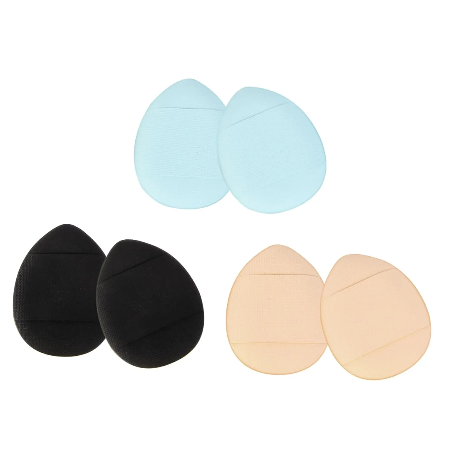 Toyvian 6pcs Mini Puff Dual-use Cosmetic Cushion for Loose Applicator Zone Makeup Gentle Skin Washable Mixed Colors