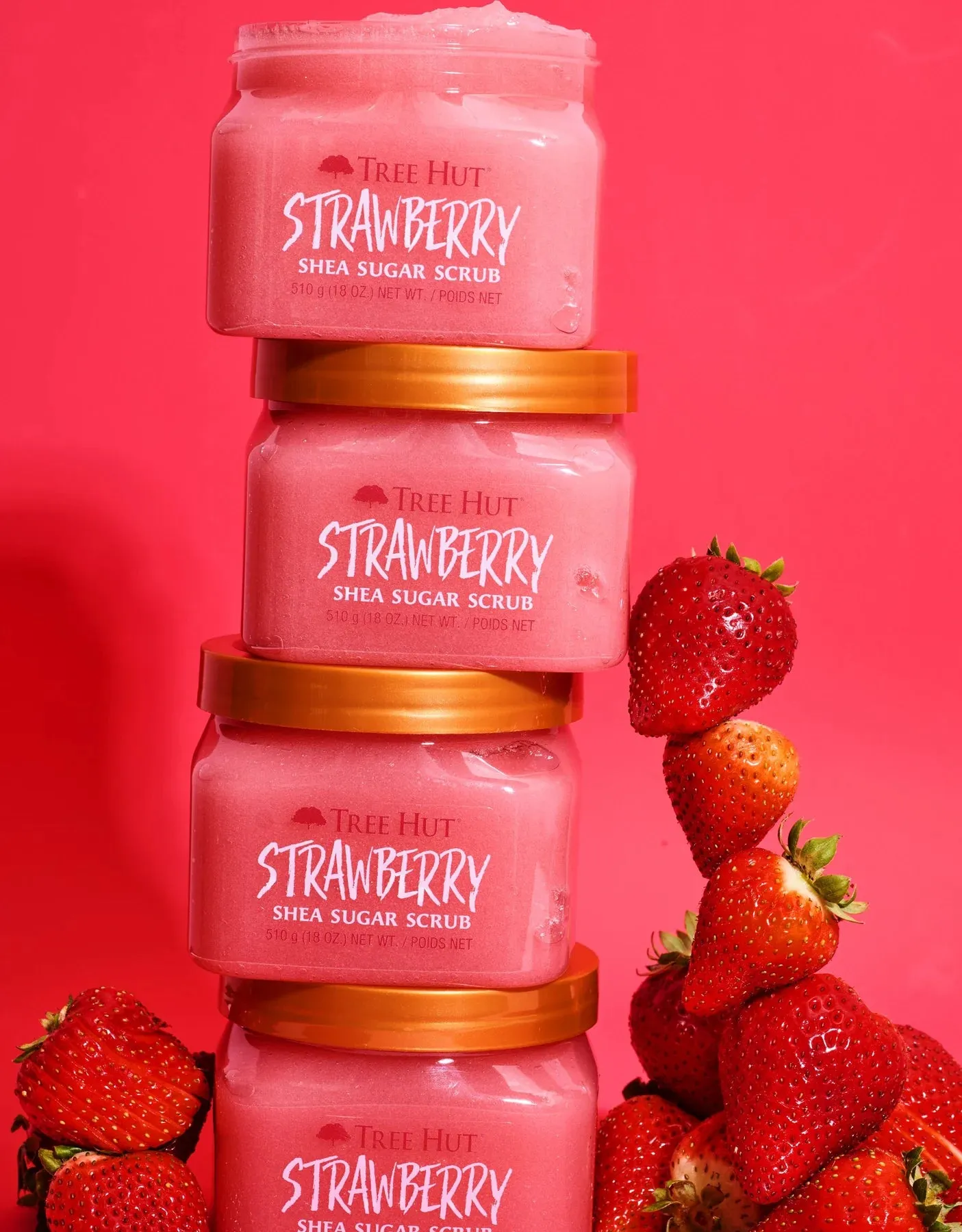 TREE HUT strawberry shea sugar scrub سكراب الجسم بالفراولة