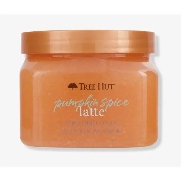 TREE HUT Tree Hut Pumpkin Spice Latte Shea Sugar Scrub مقشر الجسم بسكر الشيا في رائحة الخريف