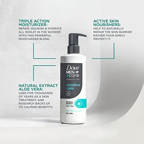 UPDATE: DEAD ❗ DOVE MEN   CARE Advanced Care Face   Body Cleanser Sensitive Calm 3 Count for Sensitive Skin Body Wash with Natural Extract Aloe Vera 16.9 oz
