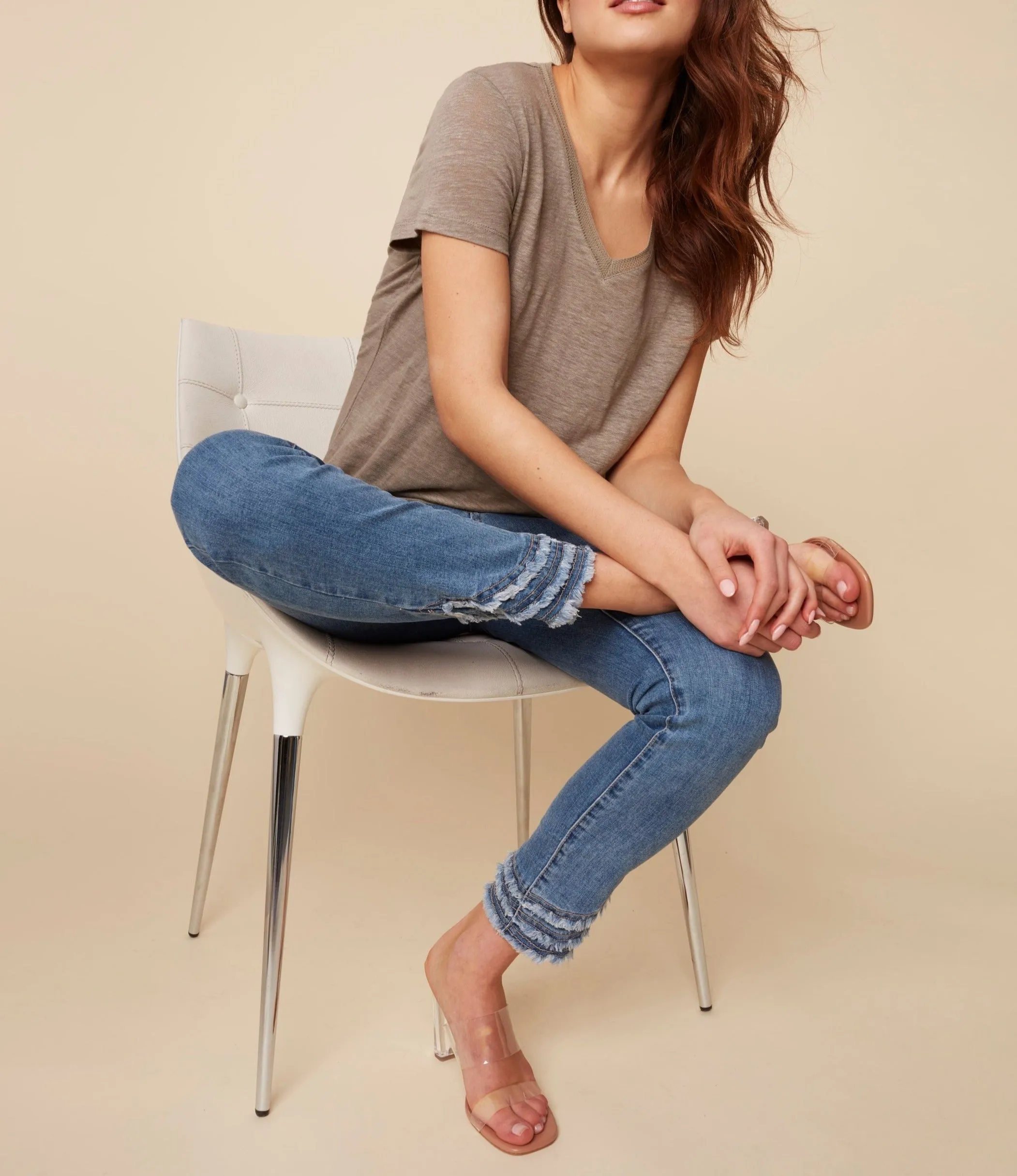 V-Neck Linen Tee
