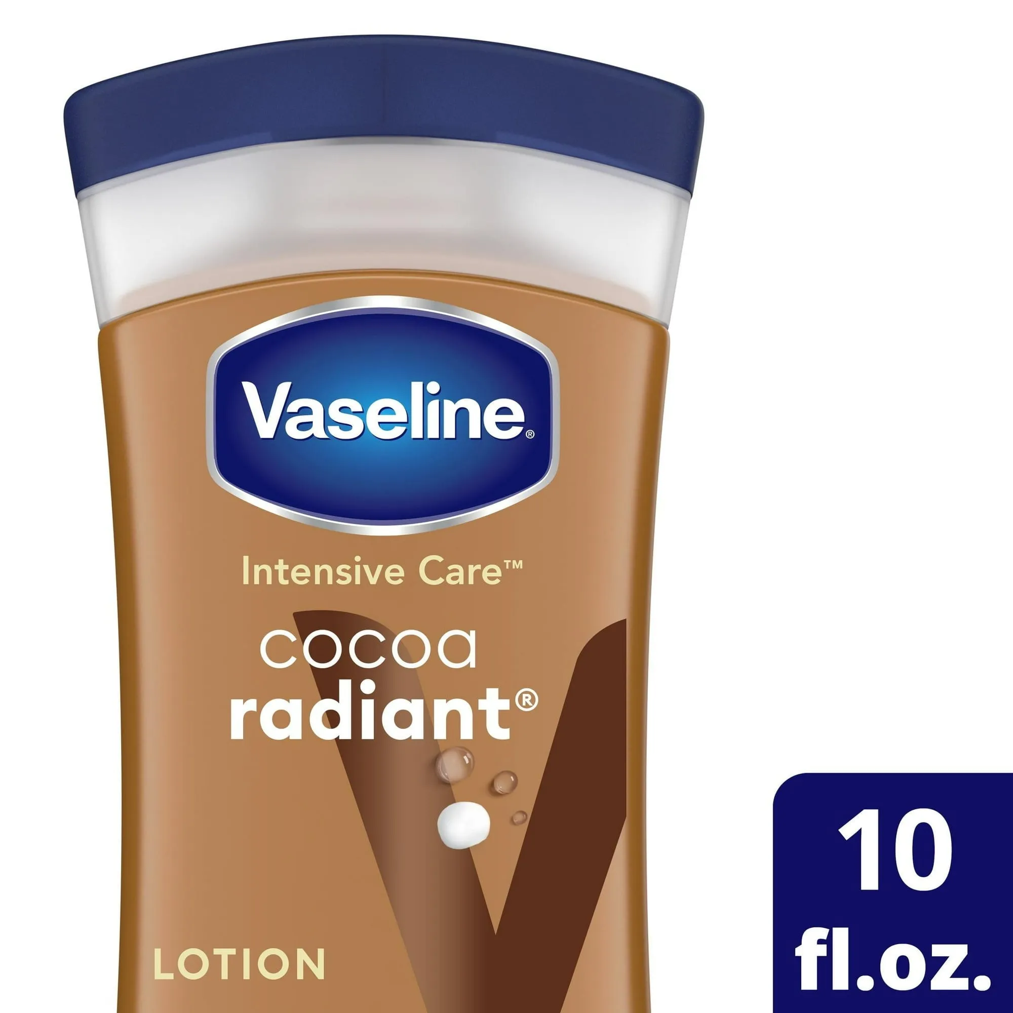 Vaseline Intensive Care Radiant Non Greasy Body Lotion, Cocoa, 10 fl oz