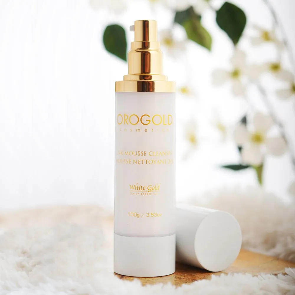 White Gold 24K Anti Aging Facial Cleanser from OROGOLD Cosmetics, 100 g. / 3.53 oz.