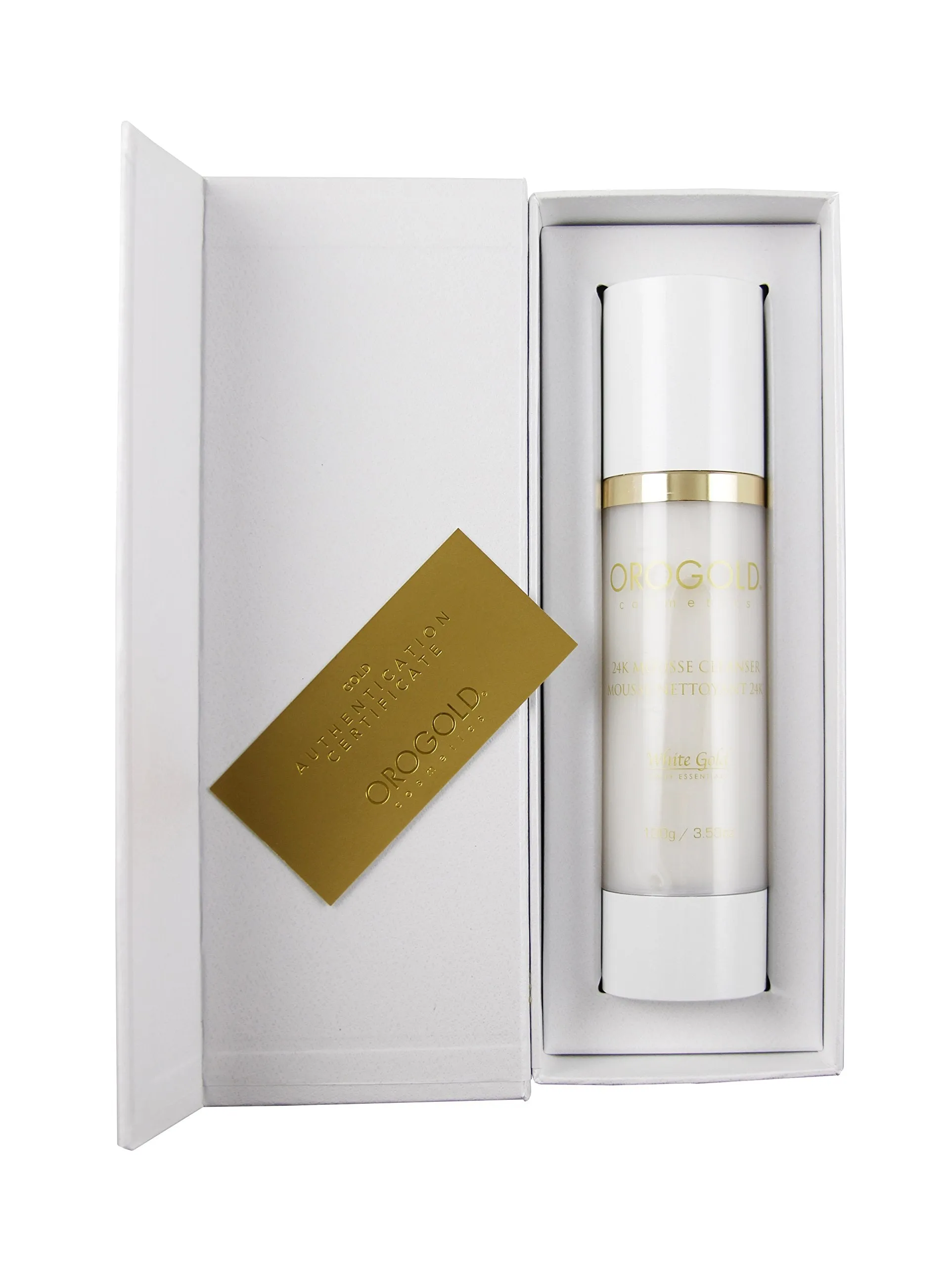 White Gold 24K Anti Aging Facial Cleanser from OROGOLD Cosmetics, 100 g. / 3.53 oz.