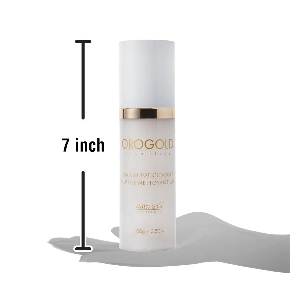 White Gold 24K Anti Aging Facial Cleanser from OROGOLD Cosmetics, 100 g. / 3.53 oz.