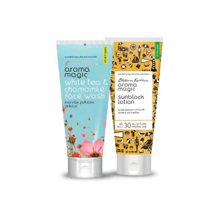 White Tea & Chamomile Face Wash   Sunblock Lotion
