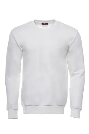 WSS Cream Plain Circle Neck Sweatshirt  - Singen