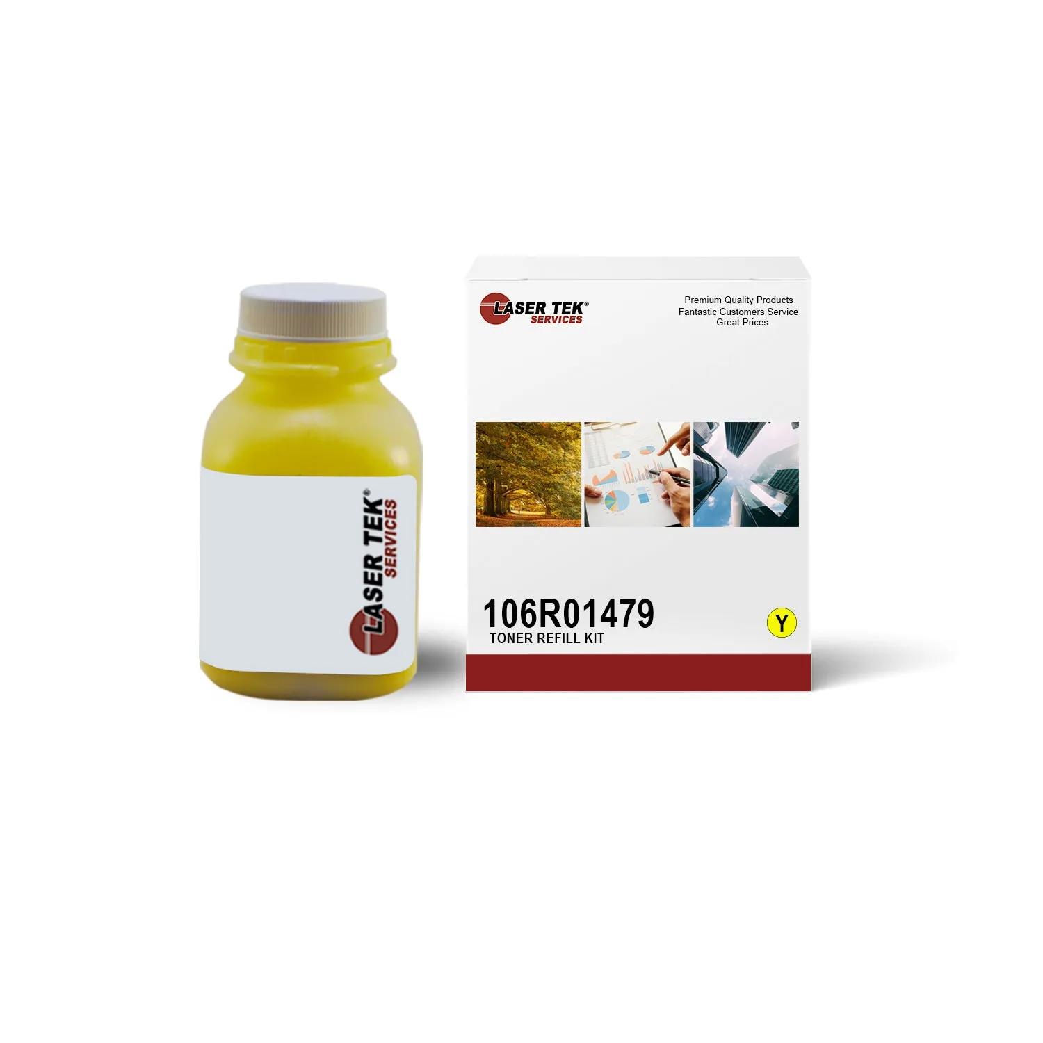 Xerox Phaser 6140 High Yield Yellow Toner Refill Kit With Chip